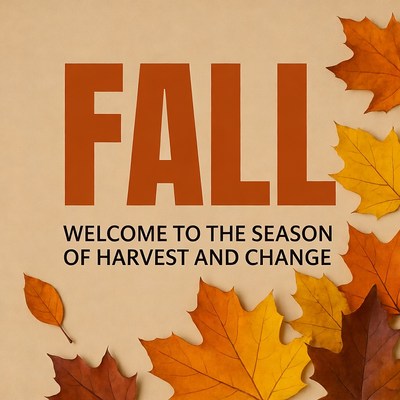 Fall Welcome Autumn Leaves Design