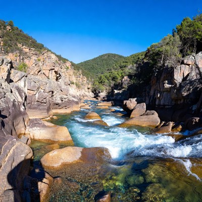 Rocky River Gorge with Clear Water