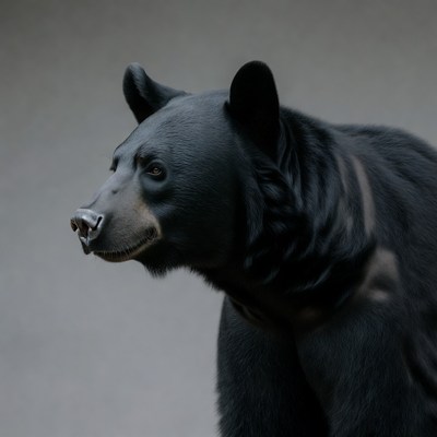 Black bear profile view