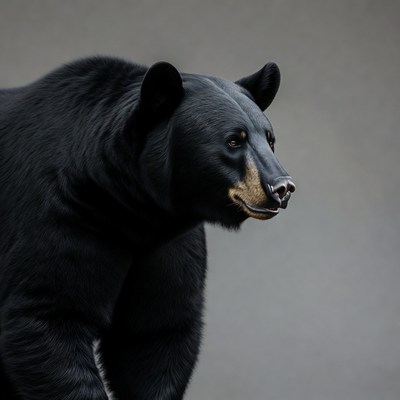 Black bear close-up portrait