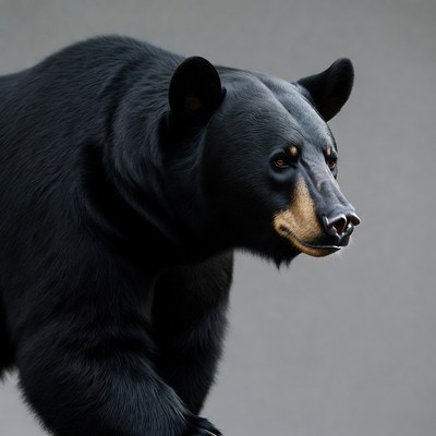 Black bear profile view