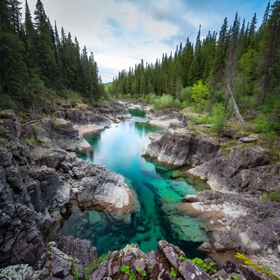 Turquoise River in Forest Canyon