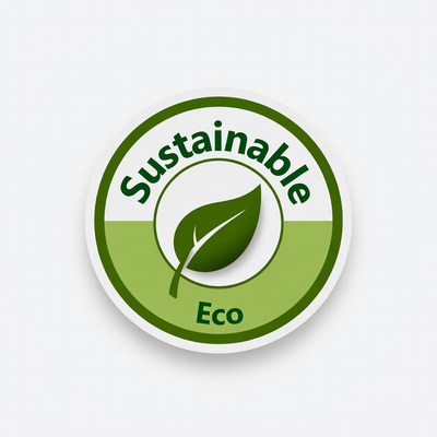 Sustainable Eco Leaf Badge