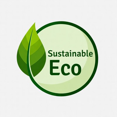 Sustainable Eco Green Leaf Logo