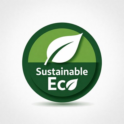 Sustainable Eco Leaf Badge