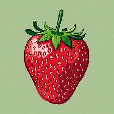 Red strawberry illustration