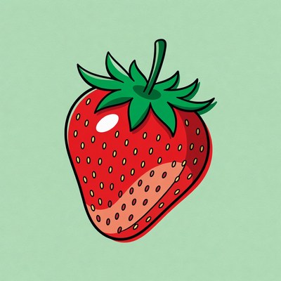Red strawberry illustration