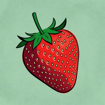 Red Strawberry Illustration