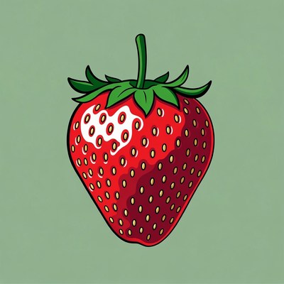 Red strawberry illustration