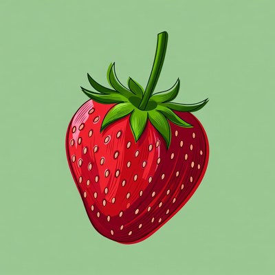 Red strawberry illustration