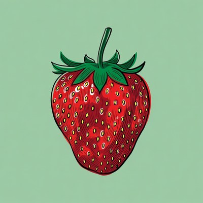 Red strawberry illustration