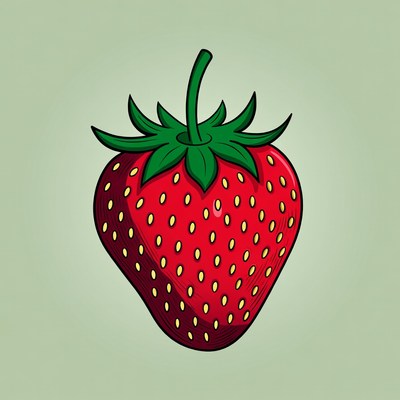 Red strawberry illustration