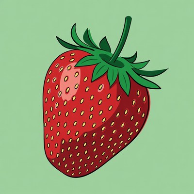 Red strawberry illustration