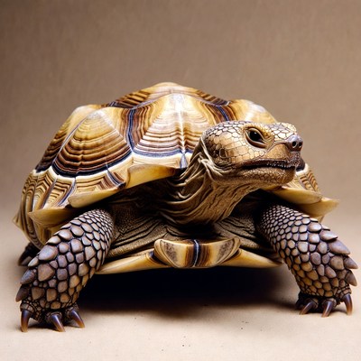 Radiated Tortoise on Neutral Background