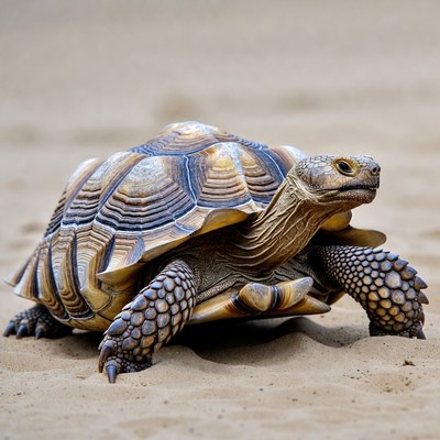 Radiated Tortoise on Sand