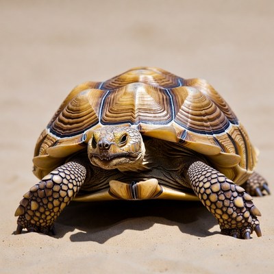Radiated Tortoise on Sand