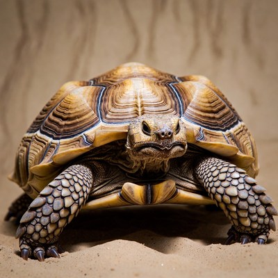 Radiated Tortoise on Sand