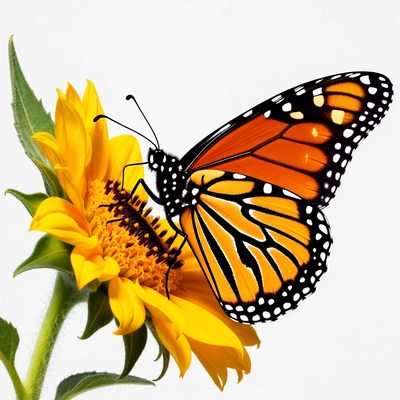 Monarch Butterfly on Sunflower