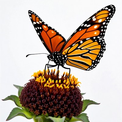 Monarch Butterfly on Flower