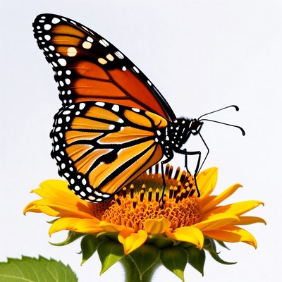 Monarch Butterfly on Sunflower