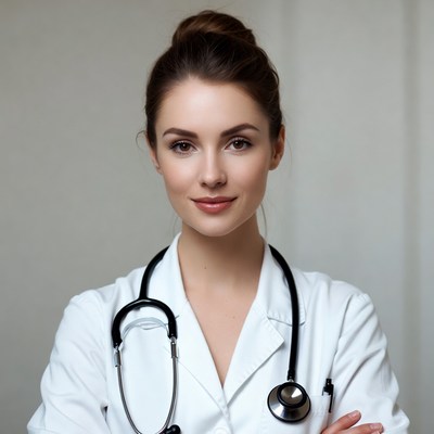 Female doctor with stethoscope