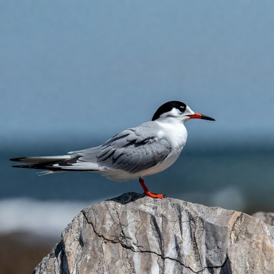 Gull-billed Tern on Rock