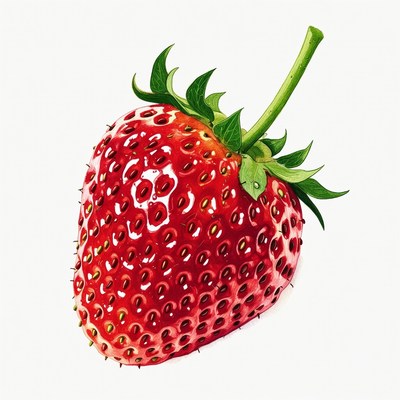 Fresh Red Strawberry Illustration