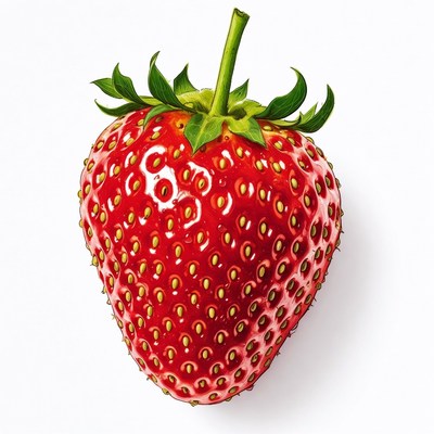 Fresh strawberry on white background