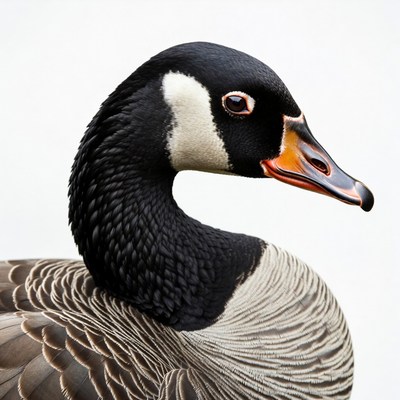 Canada Goose Profile on White Background