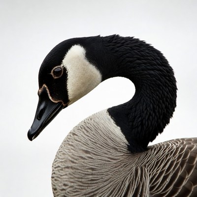 Canada Goose Head Closeup