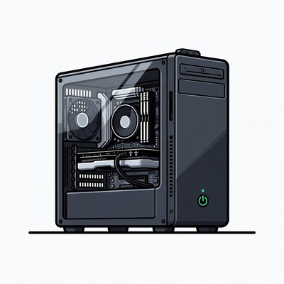 Gaming PC with Transparent Side Panel