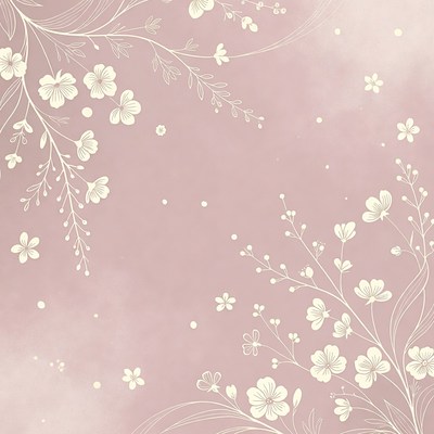 Pink Floral Watercolor Background