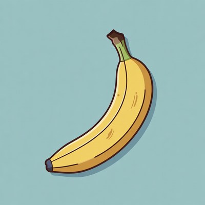 Yellow banana illustration