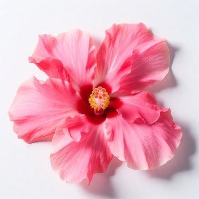 Pink Hibiscus Flower Isolated Background