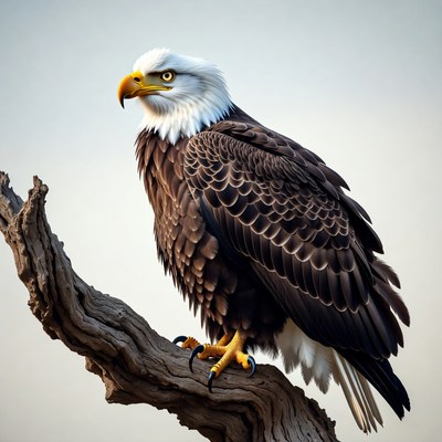 Bald Eagle Perched on Branch