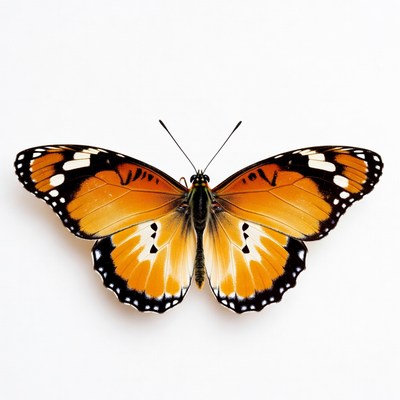 Orange Monarch Butterfly Wings Spread