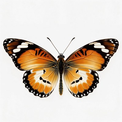 Orange butterfly with black wings