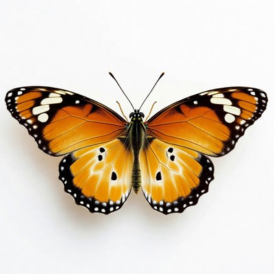 Orange Monarch Butterfly Wings Spread