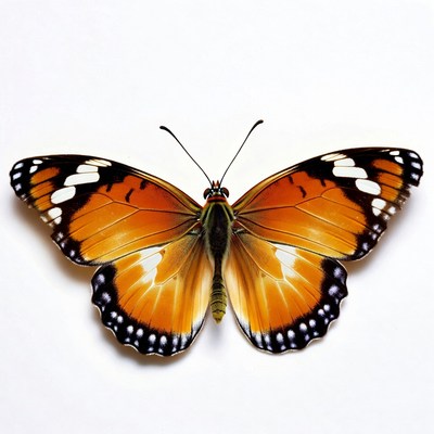 Orange Butterfly with White Spots