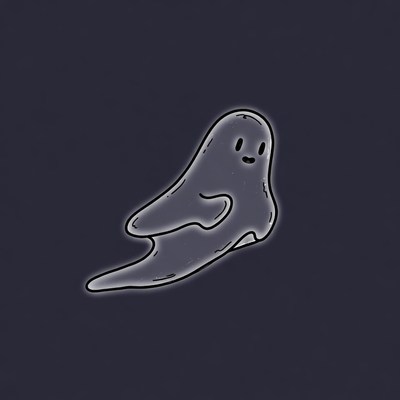 Cute cartoon ghost illustration