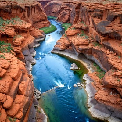Red Rock Canyon with Blue River