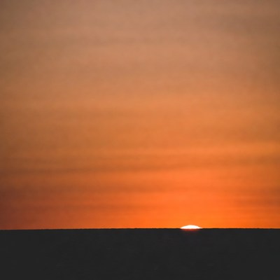 Sunset over horizon