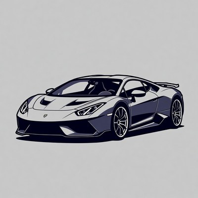 Lamborghini Aventador Illustration