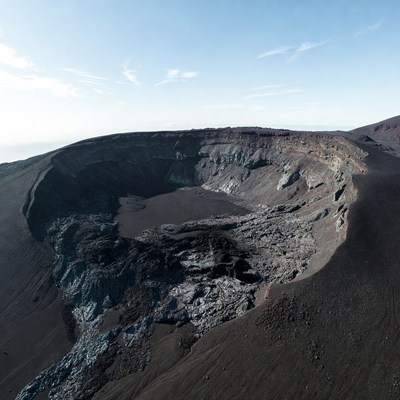 Volcanic Crater Aerial View