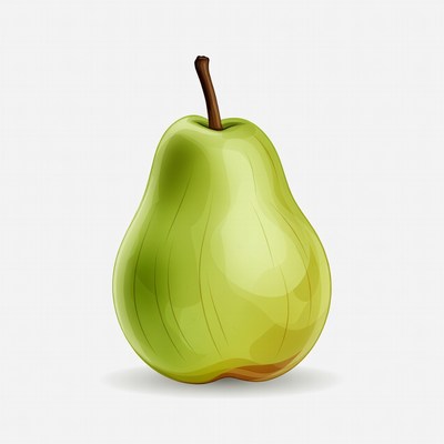Green Pear Fruit Illustration