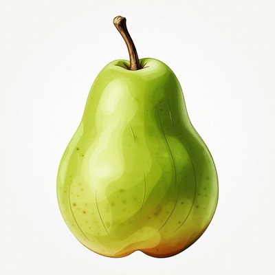 Green pear illustration
