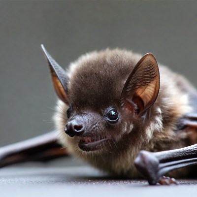 Close-up of brown bat