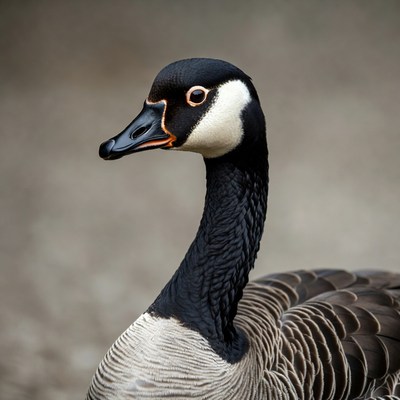 Canada Goose Closeup Portrait