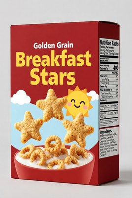 Golden Grain Breakfast Stars Cereal Box