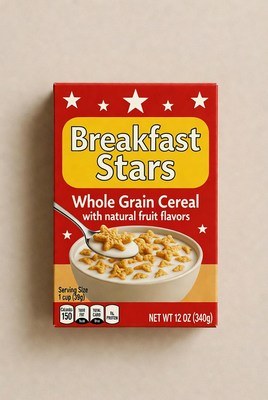 Breakfast Stars Whole Grain Cereal Box